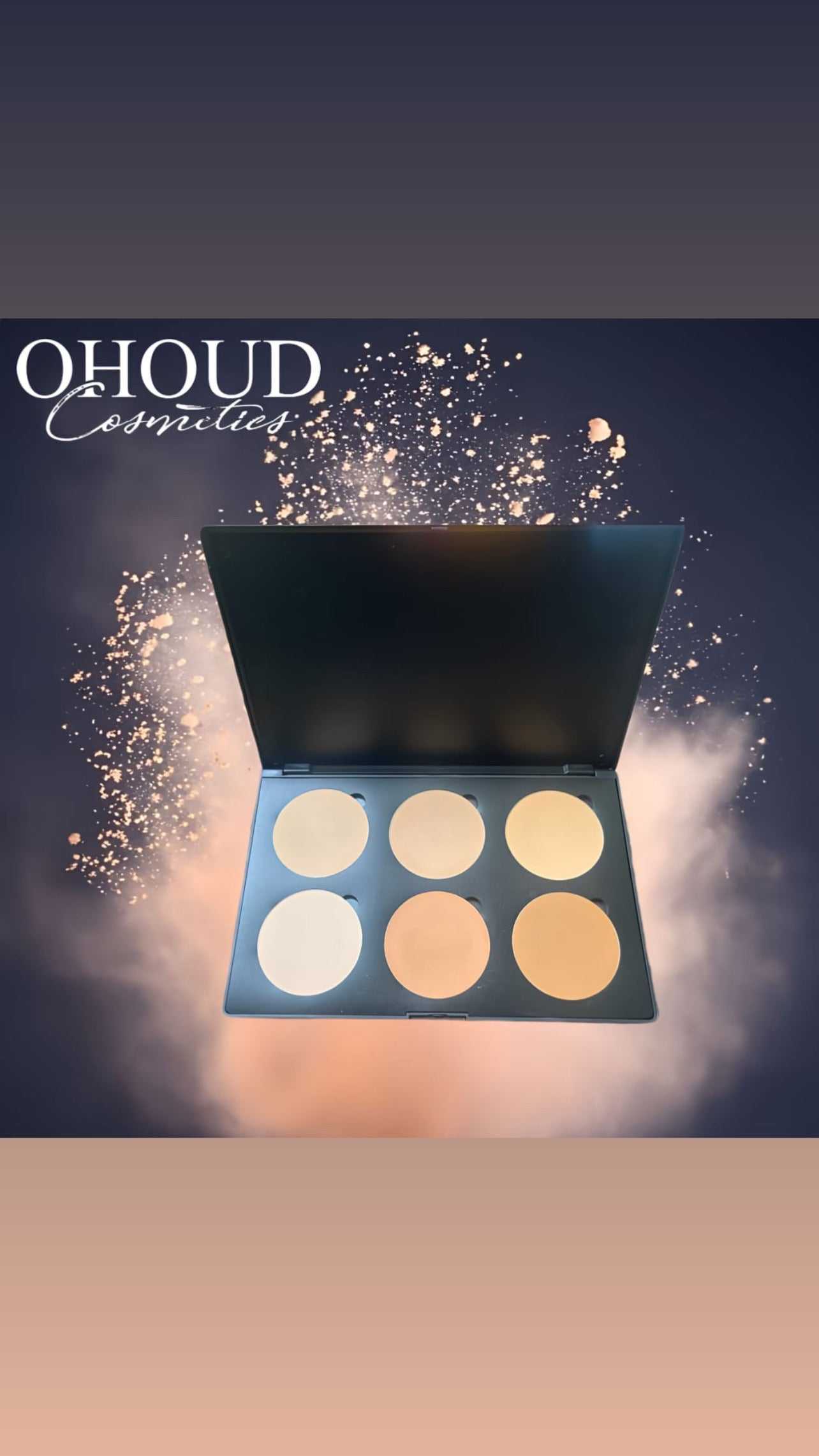 COMPACT POWDER PALETTE FOR USE WET OR DRY