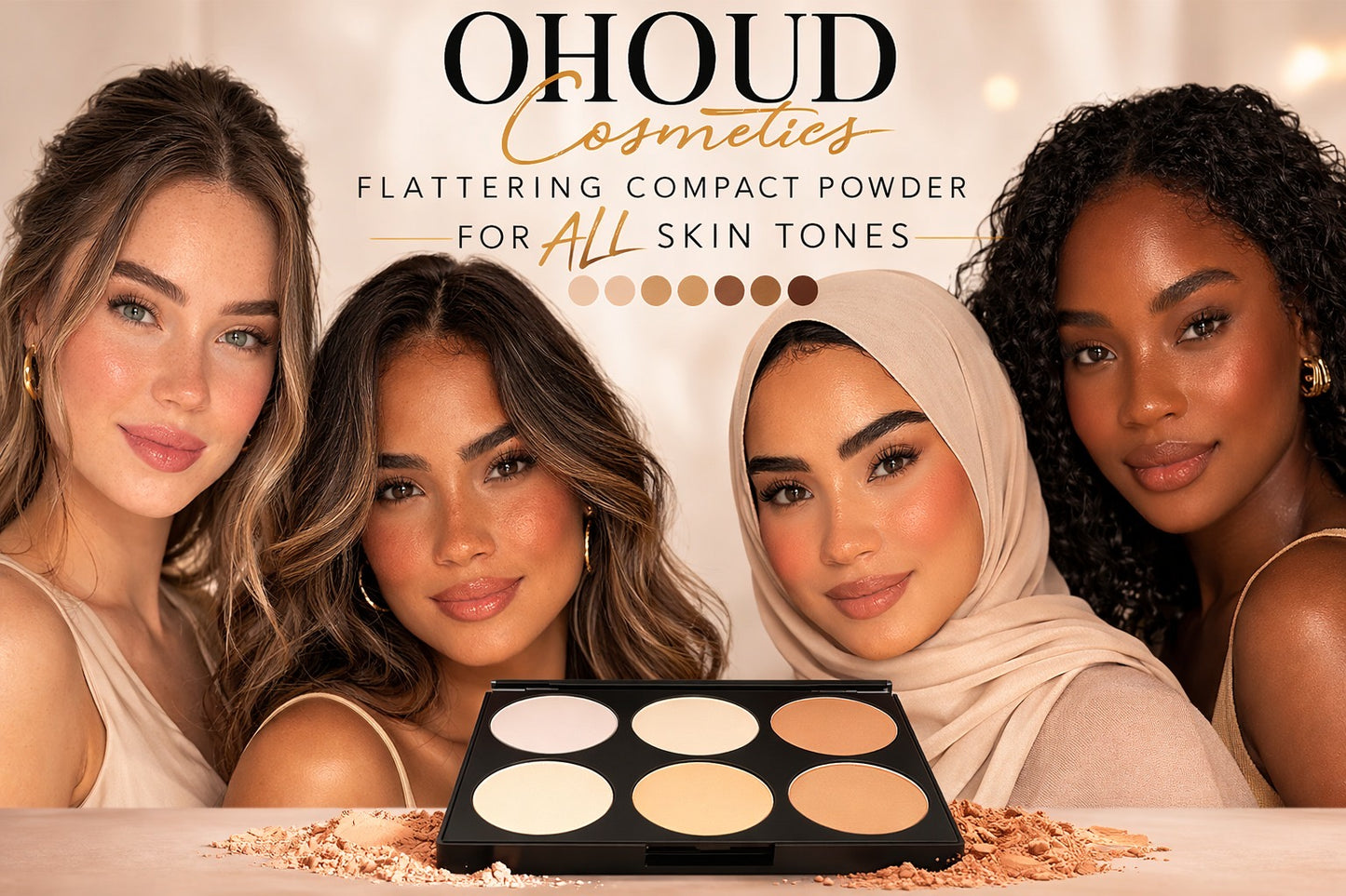 COMPACT POWDER PALETTE MEDIUM FOR USE WET OR DRY