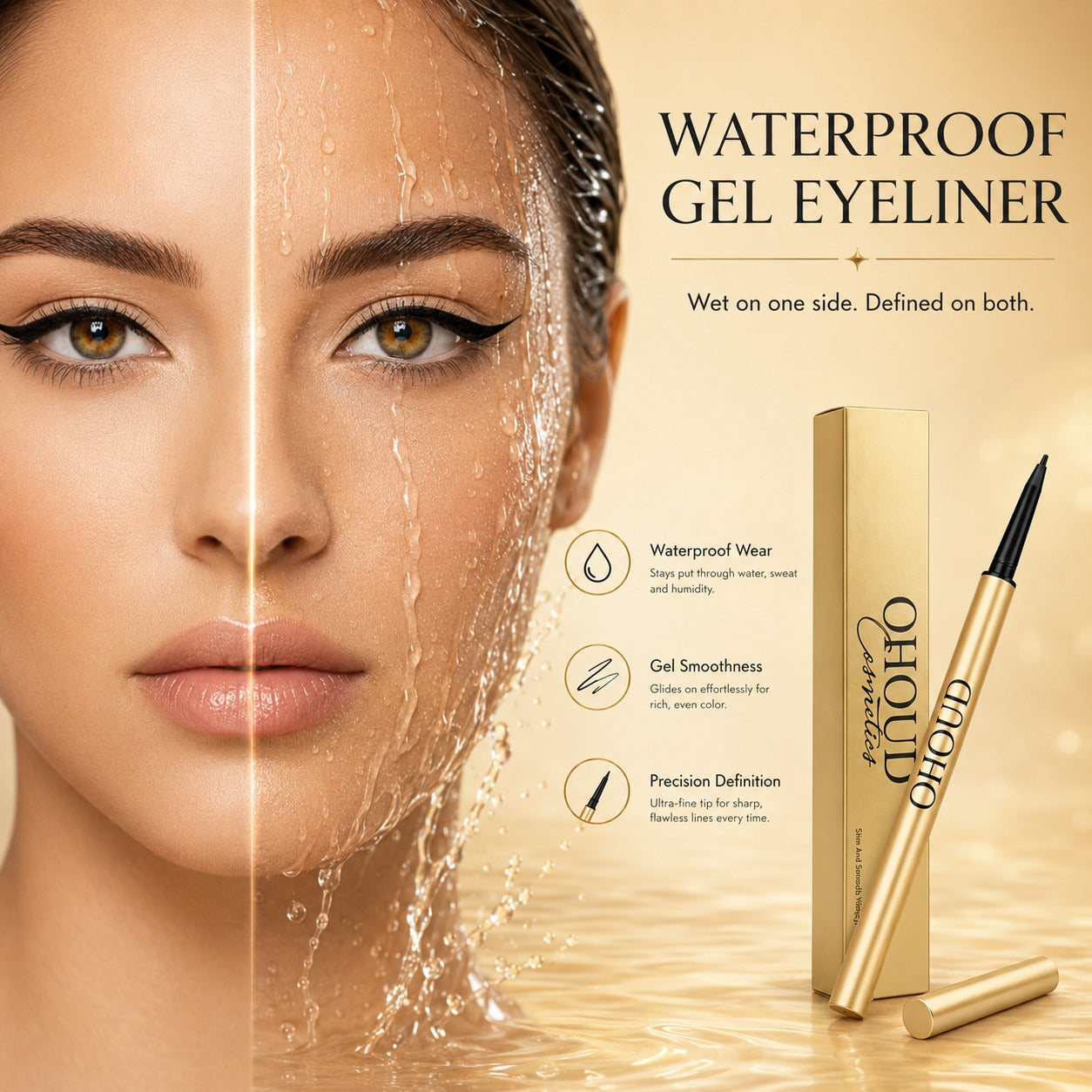 Gel liner water proof slim and smooth