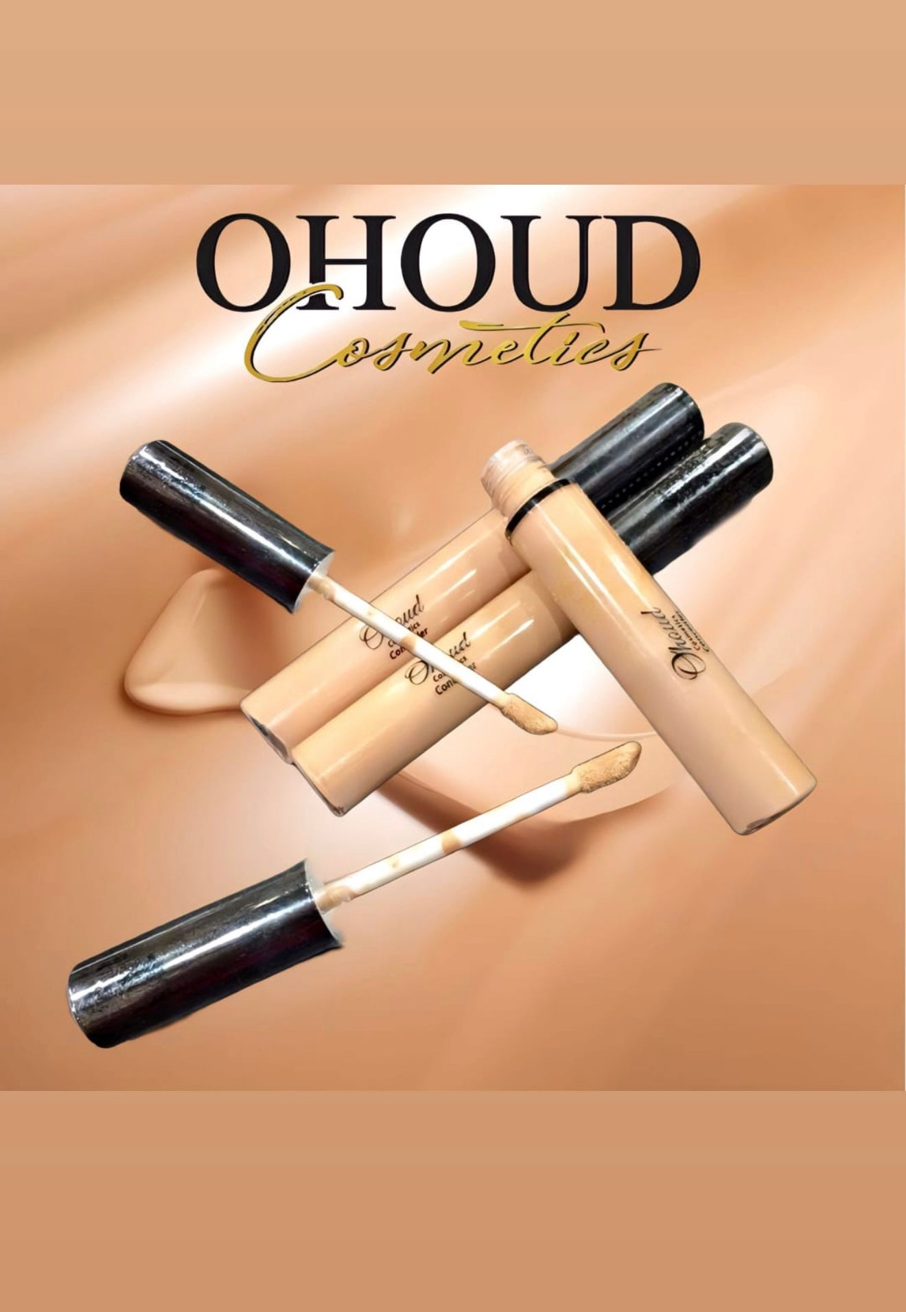Open liquid concealer tube showing applicator and shade swatch